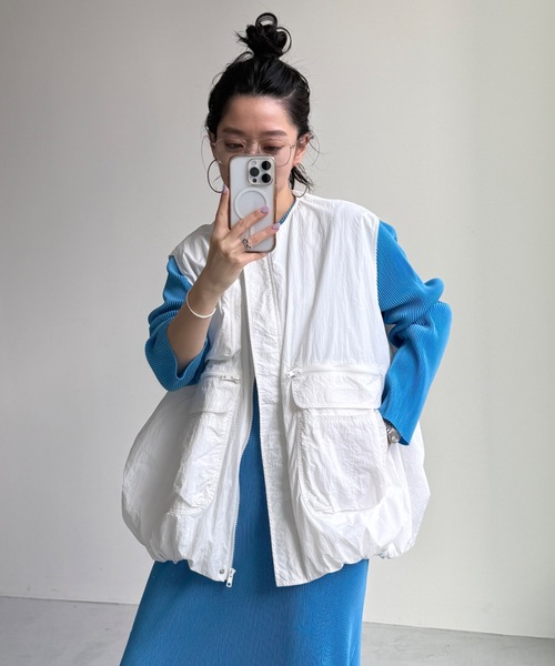 wee9s(ウィークス)の「【セルフカット可能】daily daily super stretch crew neck pleats one piece / デイリーデイリースーパーストレッチクルーネックプリーツワンピース(ワンピース・レディース・アッシュグレー/スカイブルー/ブラック/レッド/ネイビー/ボルドー/アイボリー/ダークグリーン/ブルー/ライトブルー・FREE/LONG)」の16枚目の写真
