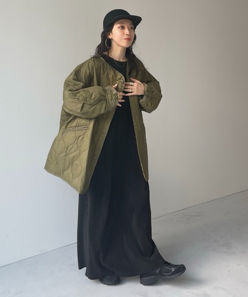 wee9s(ウィークス)の「【セルフカット可能】daily daily super stretch crew neck pleats one piece / デイリーデイリースーパーストレッチクルーネックプリーツワンピース(ワンピース・レディース・アッシュグレー/スカイブルー/ブラック/レッド/ネイビー/ボルドー/アイボリー/ダークグリーン/ブルー/ライトブルー・FREE/LONG)」の21枚目の写真