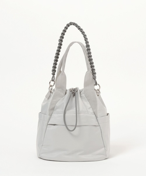 LEPSIM(レプシィム)の「【500mlペットボトルも入る】ユーティリティ巾着バッグ 633023【KKfashion紹介アイテム】(ショルダーバッグ・レディース・ブラック/カーキ/ライトグレー/レオパード・ONE SIZE)」の5枚目の写真