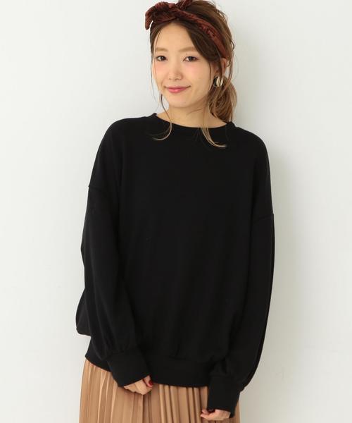 Another Edition(アナザーエディション)の「【WEB店舗限定】袖ボリューム裏毛プルオーバー/ aeBFC ソデボリューム ウラケ PO◆(スウェット・レディース・ブラック/ナチュラル/ライトピンク・フリー)」の2枚目の写真