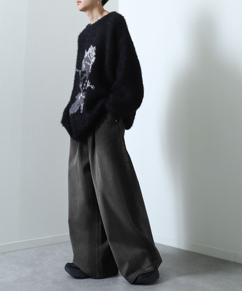 NILWAY(ニルウェイ)の「ヴィンテージアソート ワイドシルエット袴デニムパンツ(デニムパンツ・メンズ・ブラック系3/ブラック系/ブラック/ブラック系2/ブラック系4/ブラック系1/サックスブルー/サックスブルー系1/サックスブルー系2/サックスブルー系3/サックスブルー系4/サックスブルー系・LARGE/SMALL/MEDIUM)」の14枚目の写真
