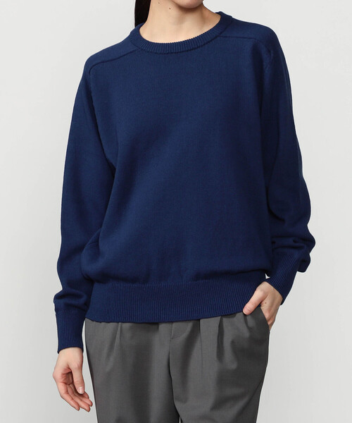 Morris & Sons(モリスアンドサンズ)の「MORRIS & SONS | コットン サドルショルダーニット WOMEN(ニット/セーター・レディース・オレンジ/グレー/ブラウン/イエロー/ネイビー・0)」の4枚目の写真