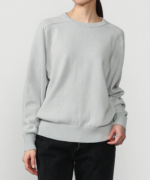 Morris & Sons(モリスアンドサンズ)の「MORRIS & SONS | コットン サドルショルダーニット WOMEN(ニット/セーター・レディース・オレンジ/グレー/ブラウン/イエロー/ネイビー・0)」の2枚目の写真
