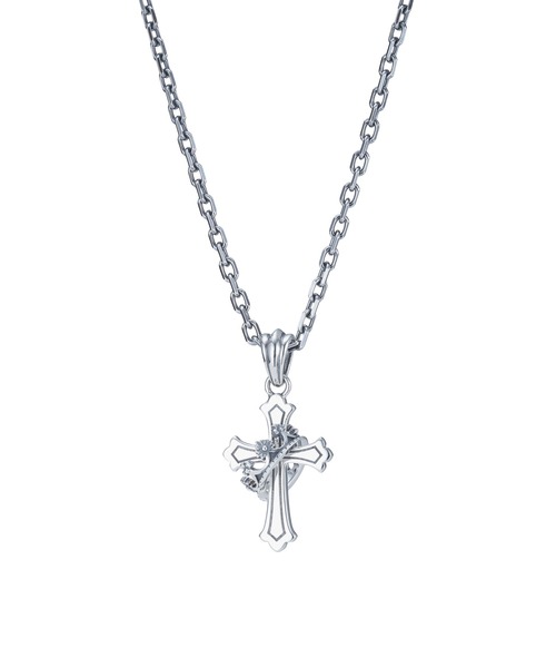 LION HEART(ライオンハート)の「“HOWL”ハウリングクロスネックレス/SS SIZE/シルバー925【LION HEART / ライオンハート】(ネックレス・メンズ・シルバー・50cm)」の1枚目の写真