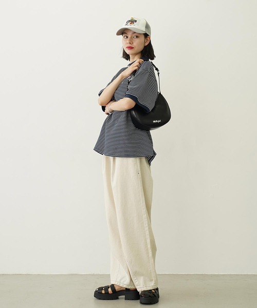MILKFED.(ミルクフェド)の「HEART CHARM ONE HANDLE BAG(ハンドバッグ・レディース・ブラウン/オフホワイト/ブラック・ONE SIZE)」の6枚目の写真