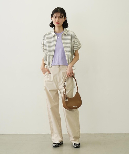 MILKFED.(ミルクフェド)の「HEART CHARM ONE HANDLE BAG(ハンドバッグ・レディース・ブラウン/オフホワイト/ブラック・ONE SIZE)」の11枚目の写真