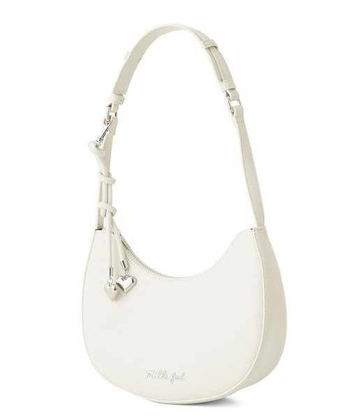 MILKFED.(ミルクフェド)の「HEART CHARM ONE HANDLE BAG(ハンドバッグ・レディース・ブラウン/オフホワイト/ブラック・ONE SIZE)」の13枚目の写真