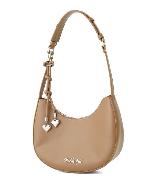MILKFED.(ミルクフェド)の「HEART CHARM ONE HANDLE BAG(ハンドバッグ・レディース・ブラウン/オフホワイト/ブラック・ONE SIZE)」の15枚目の写真