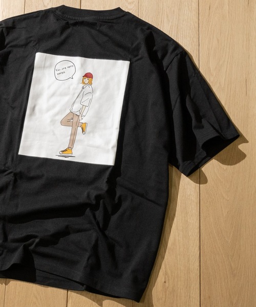 Limited Line Naive Magic(リミテッドラインナイーブマジック)の「【a】天竺バックプリント クルーネック半袖BIG Tシャツ(Tシャツ/カットソー・メンズ・ホワイト系その他/グリーン系その他/ブラック/グリーン/ブラウン系その他/ブラウン/ブラック系その他/ブルー系その他/ベージュ/ベージュ系その他/ホワイト/ブルー・MEDIUM/LARGE)」の5枚目の写真