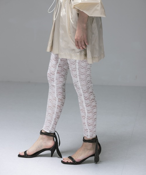 URBAN RESEARCH(アーバンリサーチ)の「ambiguous Lace Long Leggings(レギンス/スパッツ・レディース・ブラック/ホワイト・FREE)」の9枚目の写真