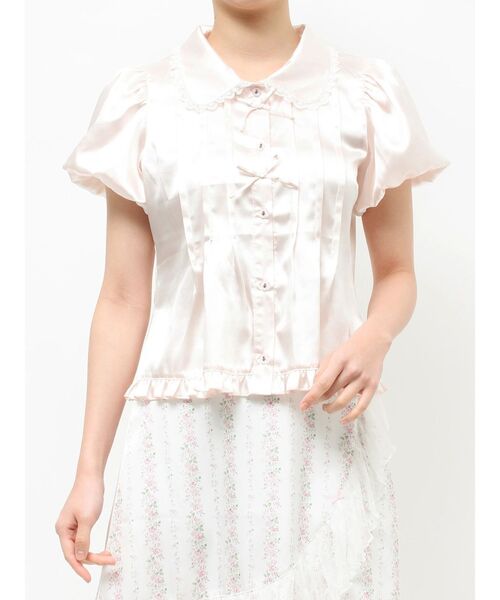 merry jenny(メリージェニー)の「ribbonサテンシャツ(シャツ/ブラウス・レディース・ピンク/ブルー・FREE)」の16枚目の写真