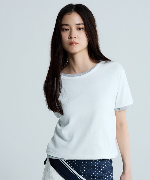 JEANASIS(ジーナシス)の「SuperiorコットンフライスTEE SS/666094(Tシャツ/カットソー・レディース・ブラック/グレー/レッド/ホワイト/ライトブルー/グリーン系その他・FREE)」の2枚目の写真