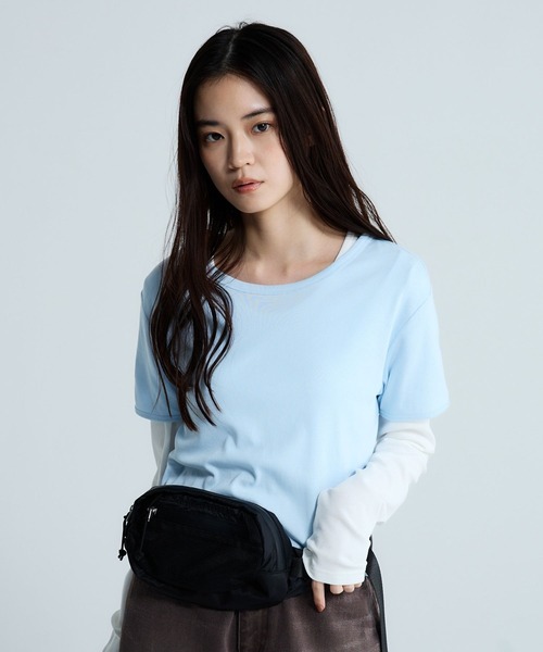 JEANASIS(ジーナシス)の「SuperiorコットンフライスTEE SS/666094(Tシャツ/カットソー・レディース・ブラック/グレー/レッド/ホワイト/ライトブルー/グリーン系その他・FREE)」の5枚目の写真