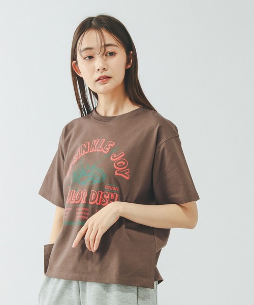 GLOBAL WORK(グローバルワーク)の「ヘビロッTEEプリント半袖/636798(Tシャツ/カットソー・レディース・ブラウン/ホワイト系その他3/チャコールグレー/ホワイト系その他2/ホワイト/ホワイト系2/ホワイト系1/イエロー系その他/ブラック系・LARGE/MEDIUM)」の20枚目の写真