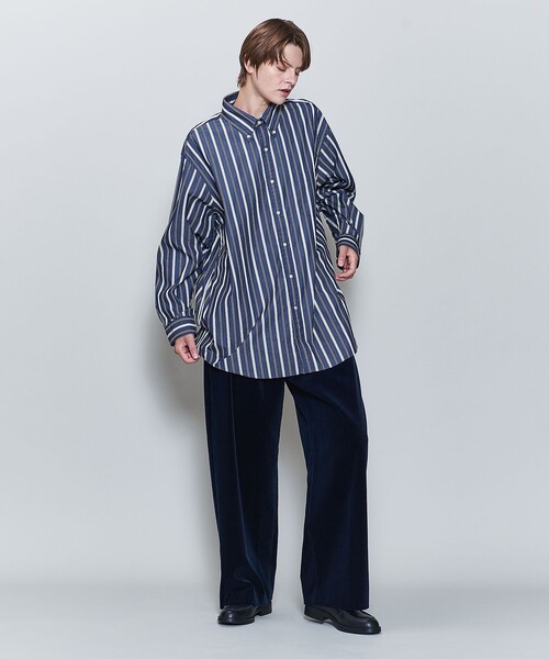 6(ロク)の「【別注】<Brooks Brothers × 6(ROKU)>STRIPE BD SHIRT NAVY(シャツ/ブラウス・レディース・ネイビー・M/XL)」の2枚目の写真