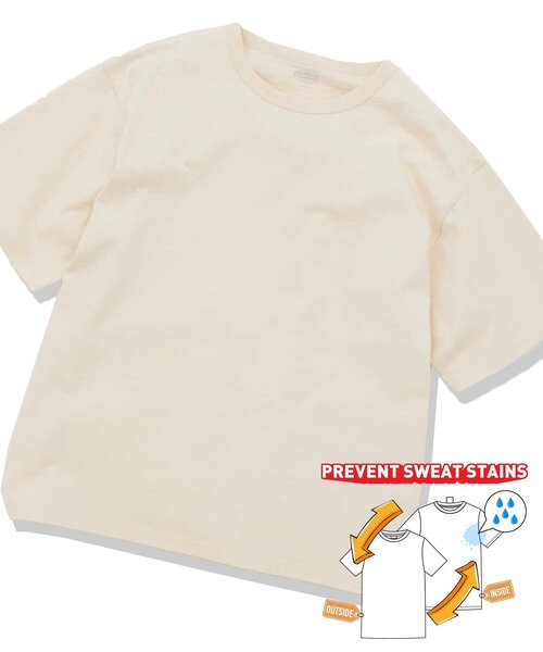 JOURNAL STANDARD(ジャーナルスタンダード)の「US コットン 14S 汗染み 防止 無地Tシャツ(Tシャツ/カットソー・メンズ・ホワイト/ライトグレー/サックスブルー/オレンジ/ホワイト系その他/ブラック系その他・SMALL/MEDIUM/LARGE/X-LARGE)」の1枚目の写真