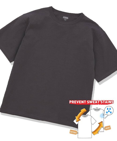 JOURNAL STANDARD(ジャーナルスタンダード)の「US コットン 14S 汗染み 防止 無地Tシャツ(Tシャツ/カットソー・メンズ・ホワイト/ライトグレー/サックスブルー/オレンジ/ホワイト系その他/ブラック系その他・SMALL/MEDIUM/LARGE/X-LARGE)」の3枚目の写真