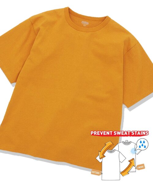 JOURNAL STANDARD(ジャーナルスタンダード)の「US コットン 14S 汗染み 防止 無地Tシャツ(Tシャツ/カットソー・メンズ・ホワイト/ライトグレー/サックスブルー/オレンジ/ホワイト系その他/ブラック系その他・SMALL/MEDIUM/LARGE/X-LARGE)」の6枚目の写真