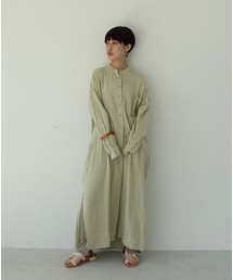 ストライプシャツドレス