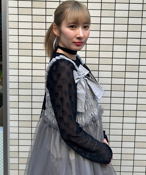 Candy Stripper(キャンディストリッパー)の「FANCY DOLL ドレス(ワンピース・レディース・グレー/ブラック/ライトイエロー・FREE)」の17枚目の写真