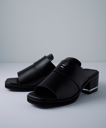 CIASENSE | +5.8㎝ ハイソール スクエア メタルヒールサンダル/+5.8cm high square metal heel sandals(サンダル)