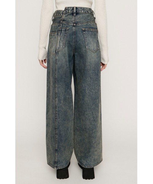 SLY(スライ)の「【新色追加】J/W SWITCHING STRAIGHT PT ジャストウエスト スウィッチングストレートパンツ 秋服 冬服(デニムパンツ・レディース・ブルー/ブルー系その他/ダークブルー・2/1/0)」の8枚目の写真