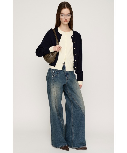 SLY(スライ)の「【新色追加】J/W SWITCHING STRAIGHT PT ジャストウエスト スウィッチングストレートパンツ 秋服 冬服(デニムパンツ・レディース・ブルー/ブルー系その他/ダークブルー・2/1/0)」の18枚目の写真