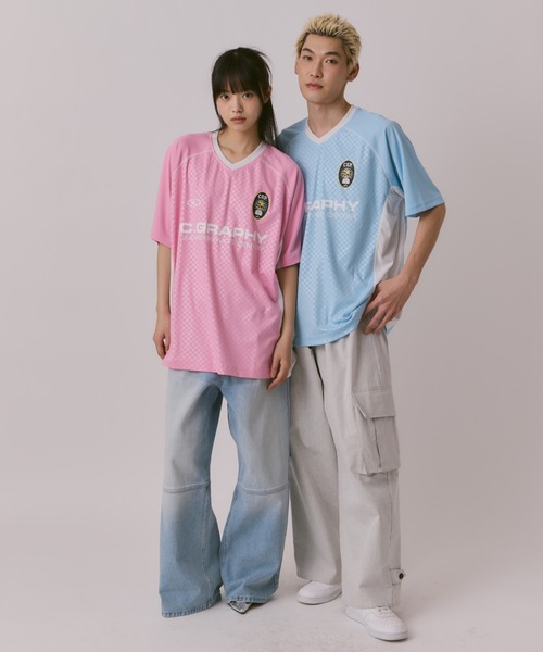 codegraphy(コードグラフィー)の「24H Sports SHORT SLEEVE Jersey T-Shirt(Tシャツ/カットソー・メンズ・ネイビー/ホワイト/ピンク/ライトブルー・SMALL/LARGE/MEDIUM)」の21枚目の写真