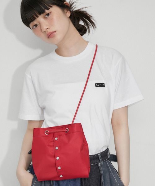 agnes b.(アニエスベー)の「【agnes b. pour ADAM ET ROPE'】PRESSION BAG(ハンドバッグ・レディース・ブラック/レッド/ベージュ・FREE)」の3枚目の写真