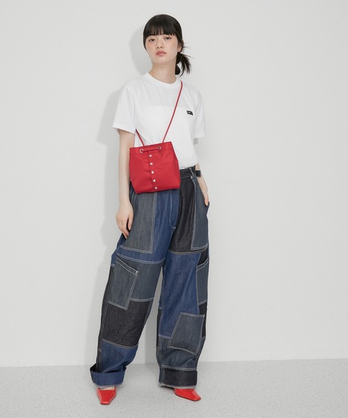 agnes b.(アニエスベー)の「【agnes b. pour ADAM ET ROPE'】PRESSION BAG(ハンドバッグ・レディース・ブラック/レッド/ベージュ・FREE)」の8枚目の写真