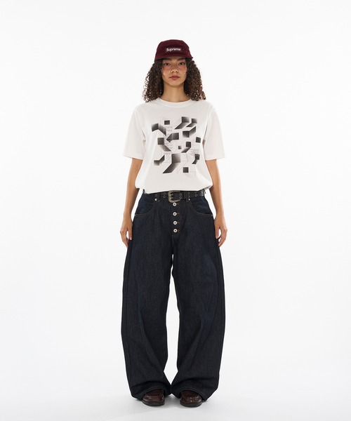 WISH FOR EVER(ウィッシュフォーエバー)の「DRAW CODE GEOMETRIC DESIGN T / ドローコードジオメトリックデザインTシャツ(Tシャツ/カットソー・メンズ・ネイビー/ブラック/オフホワイト・LARGE/SMALL/MEDIUM)」の14枚目の写真