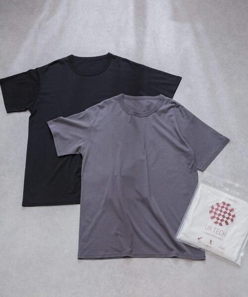 URBAN RESEARCH(アーバンリサーチ)の「『UR TECH』クルーネックTシャツ(Tシャツ/カットソー・メンズ・チャコールグレー/ブラック/ホワイト・MEDIUM/LARGE)」の19枚目の写真