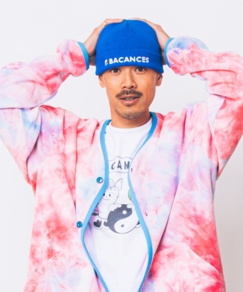 ROOPTOKYO(ループトウキョウ)の「BACANCES ALL INCLUSIVE/バカンス・オールインクルーシブ BC KNIT CAP BACANCES LOGO ビーニー(ニットキャップ/ビーニー・メンズ・ブラック/ブルー・ONE SIZE)」の1枚目の写真