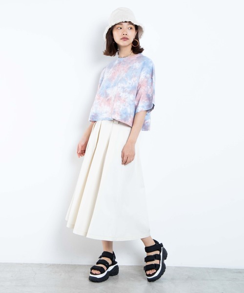 WEGO(ウィゴー)の「WEGO/タイダイワイドショートTシャツ(Tシャツ/カットソー・レディース・ピンク/パープル/ブルー・FREE)」の17枚目の写真