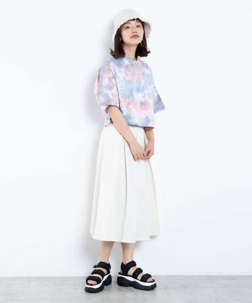 WEGO(ウィゴー)の「WEGO/タイダイワイドショートTシャツ(Tシャツ/カットソー・レディース・ピンク/パープル/ブルー・FREE)」の15枚目の写真