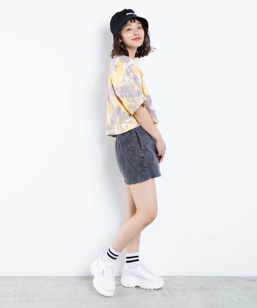 WEGO(ウィゴー)の「WEGO/タイダイワイドショートTシャツ(Tシャツ/カットソー・レディース・ピンク/パープル/ブルー・FREE)」の22枚目の写真