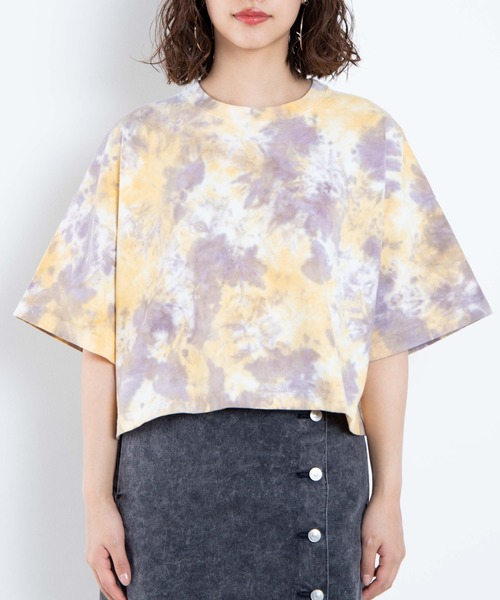 WEGO(ウィゴー)の「WEGO/タイダイワイドショートTシャツ(Tシャツ/カットソー・レディース・ピンク/パープル/ブルー・FREE)」の18枚目の写真