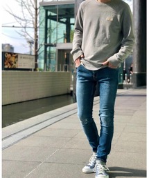 Nudie Jeans | Skinny Lin Ian Replica Selvadge スキニーリン タイトスリムストレート ジーンズ(レングス32)(デニムパンツ)
