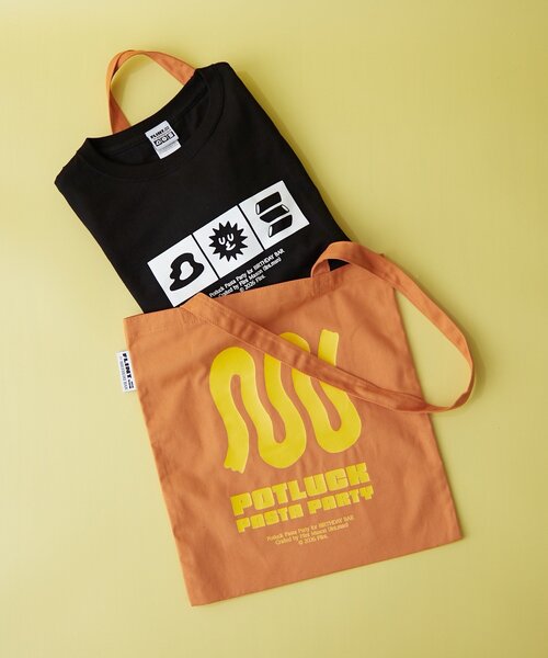 BIRTHDAY BAR(バースデイバー)の「【クリエイター「FLINT MASON」× BIRTHDAY BAR 初コラボ!】POTLUCK PASTA PARTYトートバッグ(トートバッグ・レディース・ベージュ/オレンジ/ブラック/グリーン・0)」の15枚目の写真