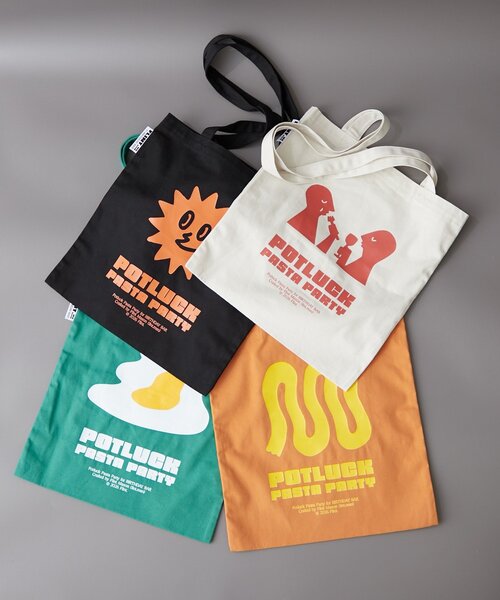 BIRTHDAY BAR(バースデイバー)の「【クリエイター「FLINT MASON」× BIRTHDAY BAR 初コラボ!】POTLUCK PASTA PARTYトートバッグ(トートバッグ・レディース・ベージュ/オレンジ/ブラック/グリーン・0)」の16枚目の写真