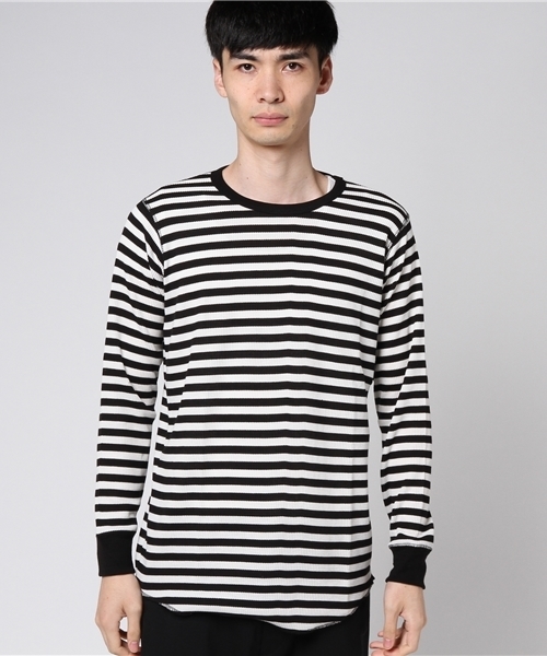 WEGO(ウィゴー)の「WEGO/カラーロングワッフルカットソー(Tシャツ/カットソー・メンズ・ホワイト/ブラック/ワイン/ホワイト系その他5/杢グレー/カーキ/ライトピンク・LARGE/MEDIUM/SMALL)」の19枚目の写真
