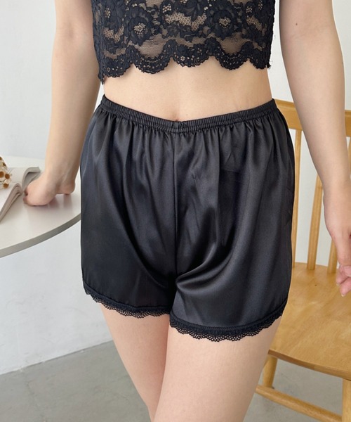 CLEA(クレア)の「レース付き ペチコート ショートパンツ(インナーウェア/肌着・レディース・ホワイト/ブラック/ベージュ/グレー・FREE)」の9枚目の写真