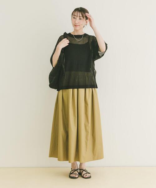 ITEMS URBANRESEARCH(アイテムズ アーバンリサーチ)の「ボリュームタックスカート(スカート・レディース・ブラック/キャメル/カーキ・FREE)」の22枚目の写真