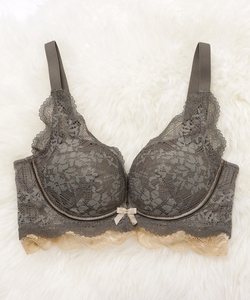 Lace Ladies(レースレディース)の「脇高レース ブラ&ショーツ 2点セット 3/4カップ(ブラ&ショーツ・レディース・ワインレッド/モカ/グリーン/ブラック・70/80/85/75)」の19枚目の写真