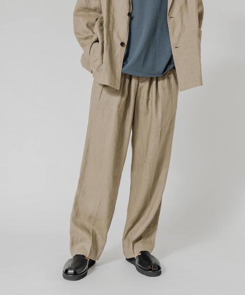 URBAN RESEARCH(アーバンリサーチ)の「LINEN WIDE EASY PANTS(その他パンツ・メンズ・ブラック/ベージュ/ネイビー・MEDIUM/LARGE)」の3枚目の写真