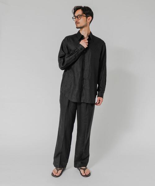 URBAN RESEARCH(アーバンリサーチ)の「LINEN WIDE EASY PANTS(その他パンツ・メンズ・ブラック/ベージュ/ネイビー・MEDIUM/LARGE)」の2枚目の写真