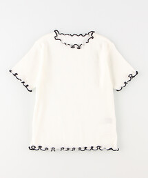 配色メローフリル 半袖Tシャツ