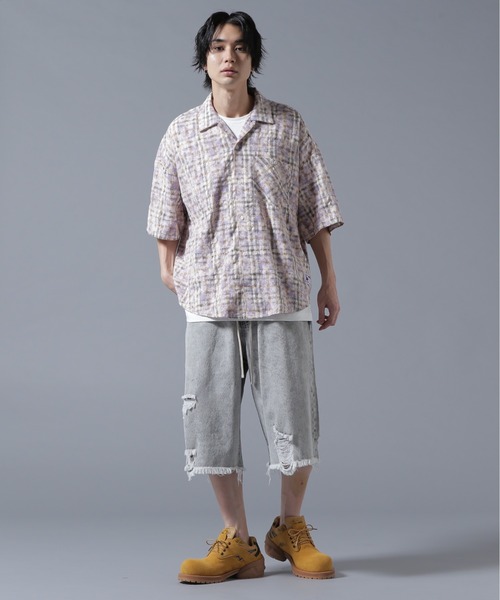 DANKE SCHON(ダンケシェーン)の「【WEB&DEPOT限定】DankeSchon/ダンケシェーン/DESTROY DENIM SHORTS(デニムパンツ・メンズ・グレー/ブラック・S/M/L)」の9枚目の写真