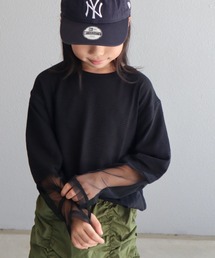 【KIDS】袖切り替えシアーカットソー