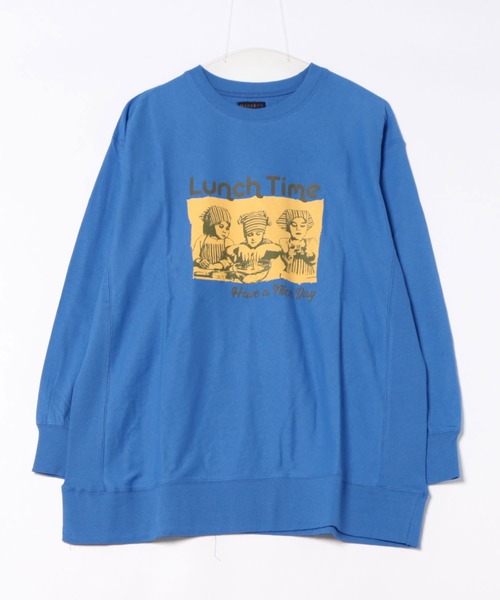 MARKEY'S(マーキーズ)の「ナガソデリブロンティー/おとな(Tシャツ/カットソー・レディース・杢グレー/ブルー/オフホワイト/テラコッタ・170cm)」の5枚目の写真
